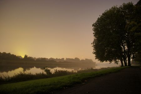 Werdersee bei Nacht mit Langzeitbelichtung