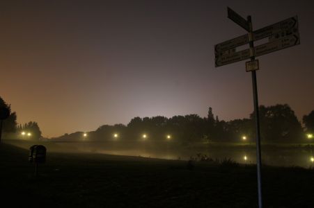 Werdersee bei Nacht mit Langzeitbelichtung
