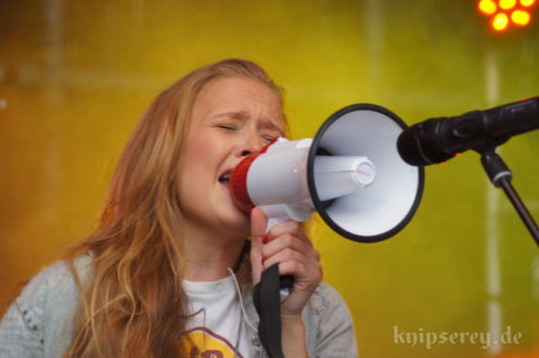 Anna Partué im September 2013 auf dem Ernst-Abbe-Platz in Jena
