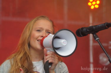 Anna Partué im September 2013 auf dem Ernst-Abbe-Platz in Jena