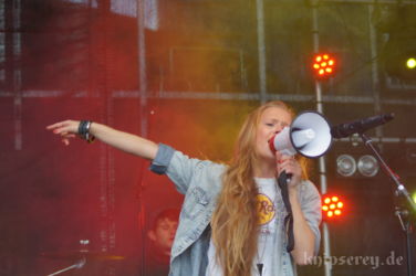 Anna Partué im September 2013 auf dem Ernst-Abbe-Platz in Jena