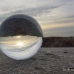 Blick durch die Kugel: Strand von Wenningstedt Strand von Wenningstedt