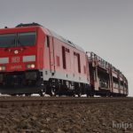 Autozug "DB Sylt Shuttle" fährt vom Hindenburgdamm auf die Insel Sylt Autozug "DB Sylt Shuttle" fährt vom Hindenburgdamm auf die Insel Sylt