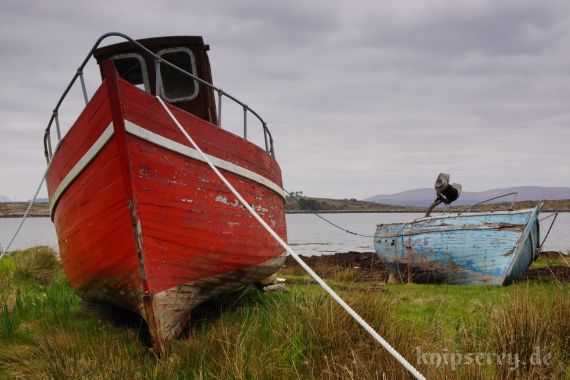 Boote in Roundstone, County Galway, Connemara